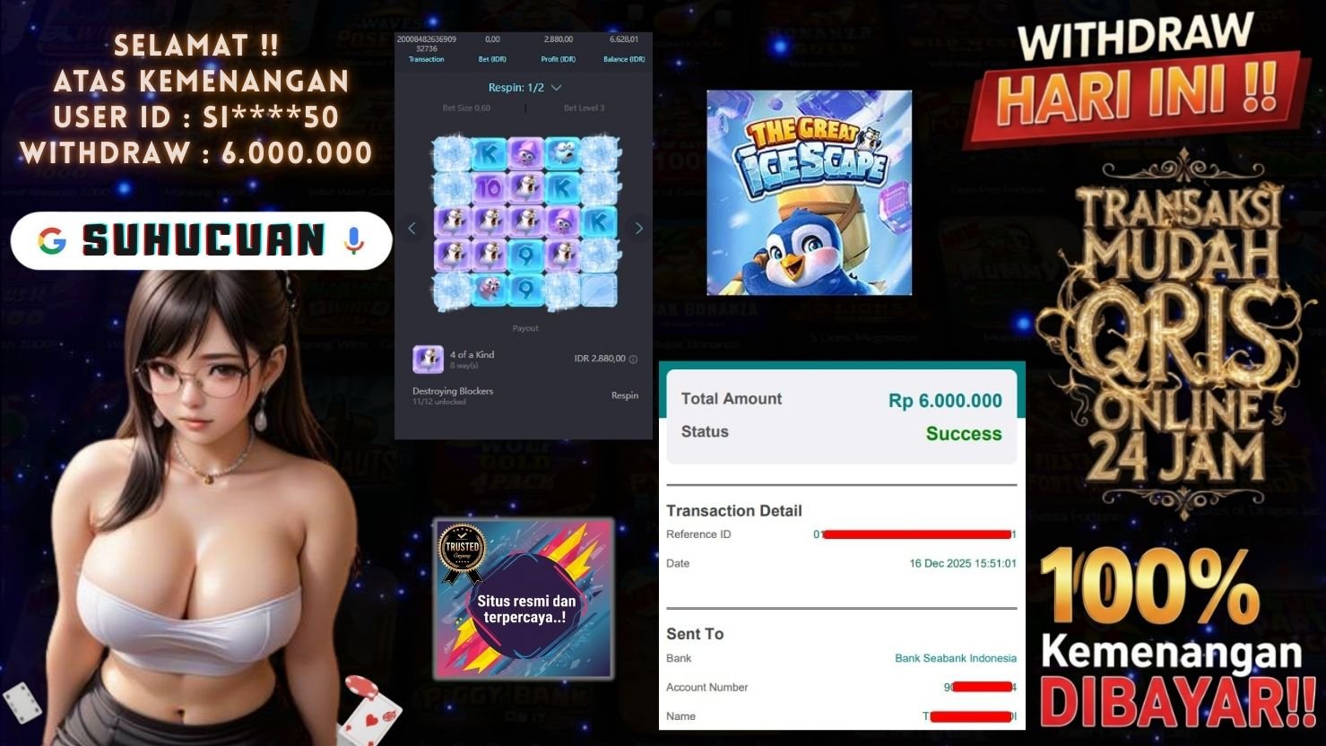 SUHUCUAN JACKPOT SLOT THE GREAT ICESCAPE